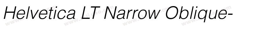 Helvetica LT Narrow Oblique字体转换